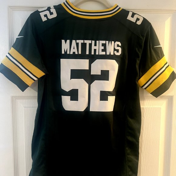 NFL Green Bay Packers Clay Matthews 52 Nike On Field Jersey YOUTH Size Med Green - Picture 2 of 2